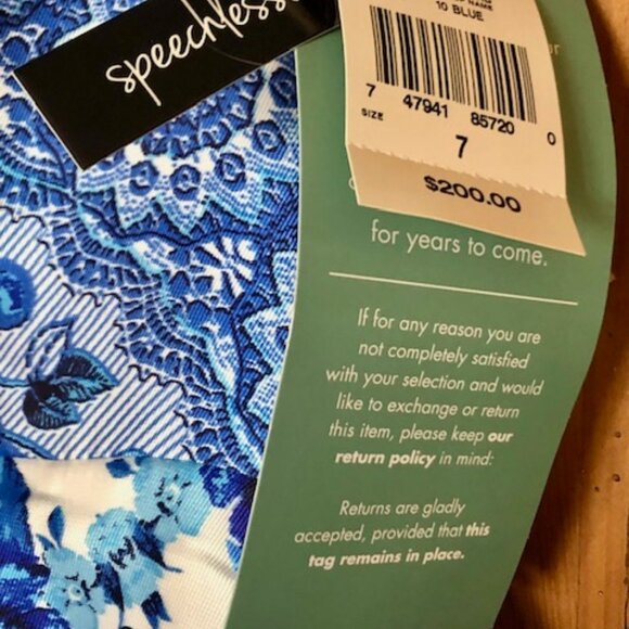 NWT Speechless Prom Formal Chinoiserie Blue White Floral Dress Sz 7 Homecoming - Picture 7 of 16